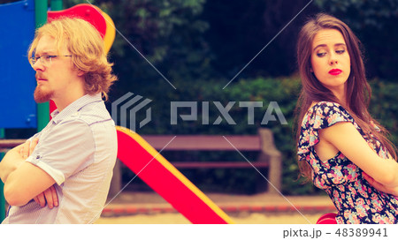 Couple going through conflict in their relationship Couple going through conflict in their relationship 48389941