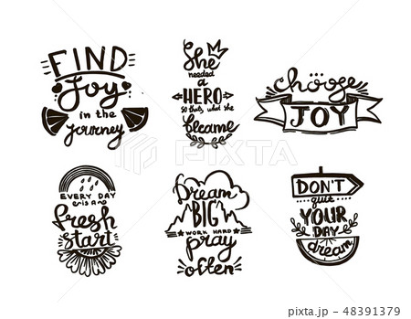 Vector Chalkboard phrase handwriting calligraphy. Black and white engraved ink art. Isolated quotes 48391379