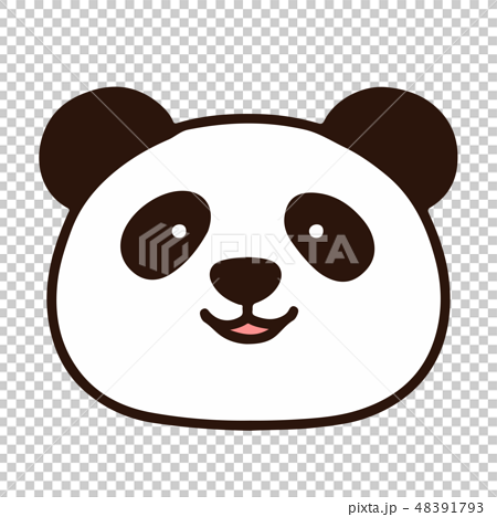 Simple And Cute Panda Illustration With Main Line Stock Illustration