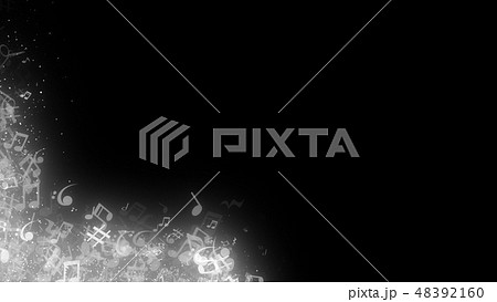 キラキラパーティクルエフェクト 音符のイラスト素材