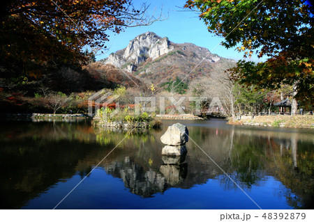 韓国 風景 池 48392879