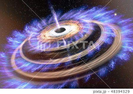 Mining gas in an alien black hole.  48394329