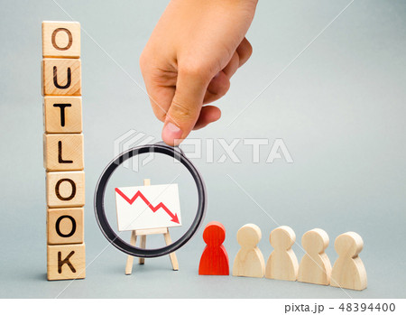 Wooden blocks with the word Outlook 48394400