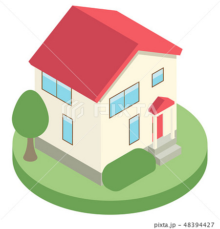 一戸建て住宅　アイソメトリック 48394427