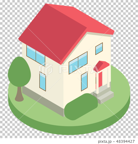 一戸建て住宅　アイソメトリック 48394427