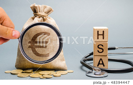 Wooden blocks with the word HSA Wooden blocks with the word HSA 48394447