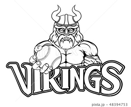 Viking Baseball Sports Mascot 48394753