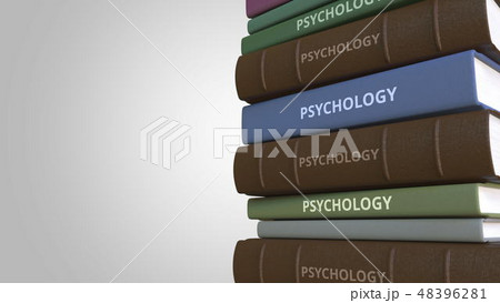 Book cover with PSYCHOLOGY title, 3D rendering 48396281