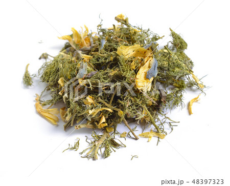 Dried medicinal herbs Adonis plant. Dried medicinal herbs Adonis plant. 48397323