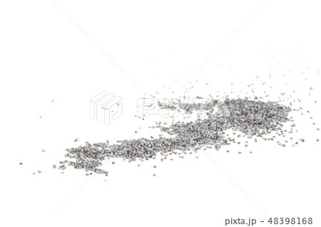 Czech blue poppy seeds isolated on white Czech blue poppy seeds isolated on white 48398168
