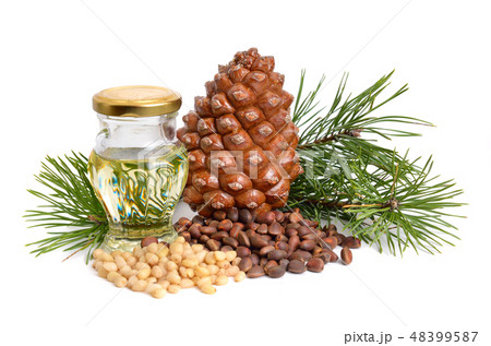 Pine nuts with oil. 48399587