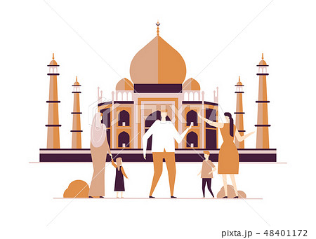 Travel to India - colorful flat design style illustration 48401172