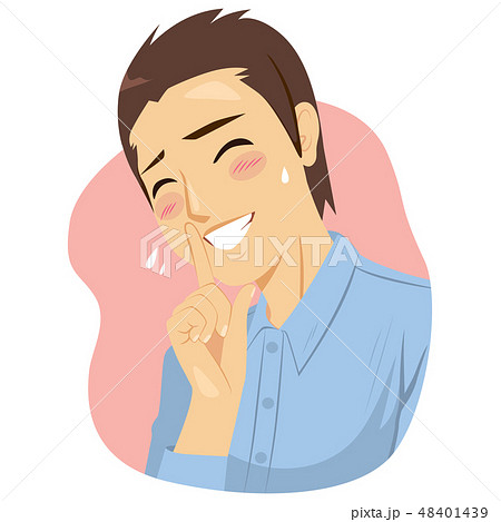 Insecure Man Making Silence Gesture 48401439