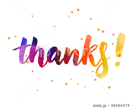 Thanks - handwritten calligraphy message 48404374
