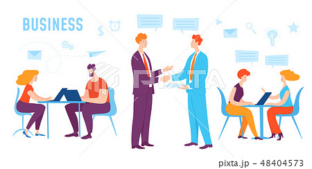 Vector illustration of people do businessのイラスト素材 