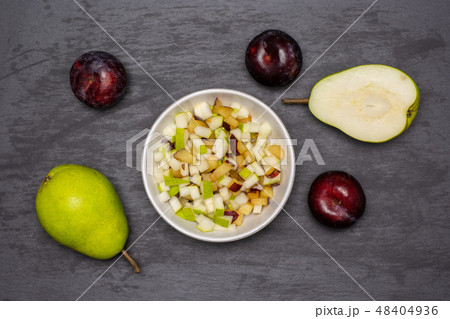 Recipe step by step crumble with fruits grey stone 48404936