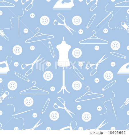 Pattern with tools and accessories for sewing Pattern with tools and accessories for sewing 48405662