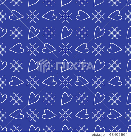 Seamless pattern with hearts Valentine's Day 48405664