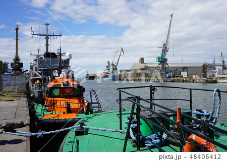 ships in the port of Liepaja on the Baltis Sea ships in the port of Liepaja on the Baltis Sea 48406412