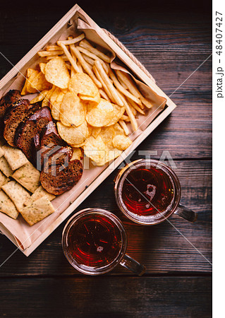 beer snacks. bar food, pub, oktoberfest appetizers 48407427