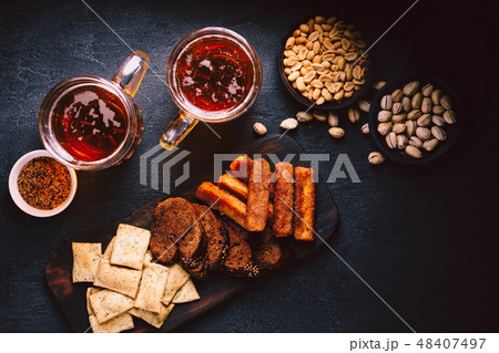 beer and snacks set. pub, restaurant, bar food 48407497