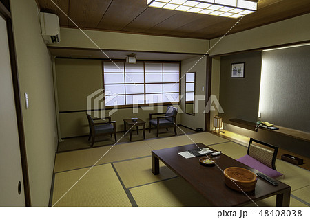 山口　萩　日本旅館　和室　畳　 48408038