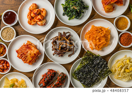代表的な韓国の料理 Typical Korean Foodsの写真素材