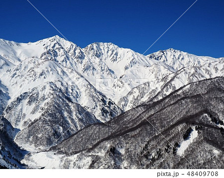 快晴に白銀の山々1 快晴に白銀の山々1 48409708