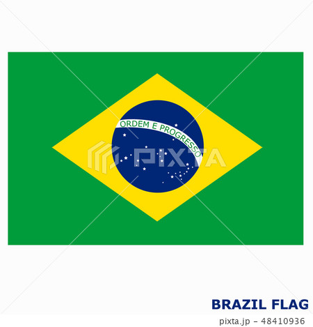 Flag of Brazil. Illustration 48410936