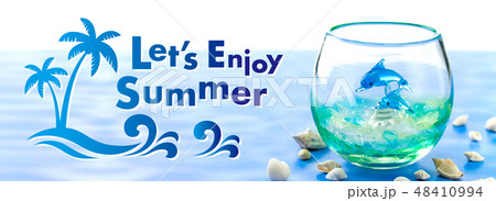 夏バナーのイラスト素材