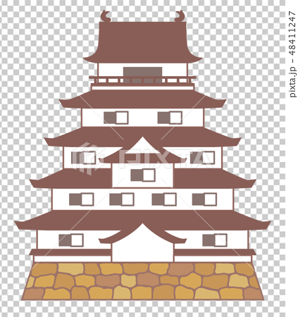 Tsurugajo Aizuwakamatsu Castle Stock Illustration