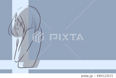 悲しみ 絶望 涙のイラスト素材