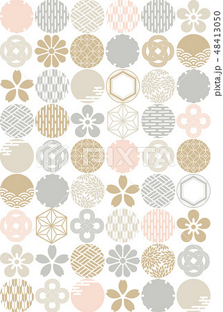 シームレス和風パターン 48413050