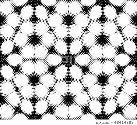 Seamless pattern with geometric dotted tiles and arabic pattern grid for abstract background 48414385