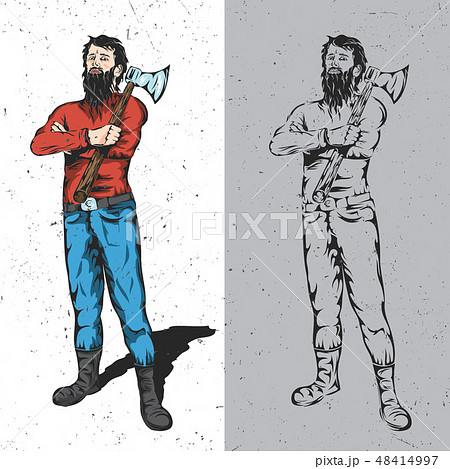 Lumberjack Woodworks Label Design Poster 48414997