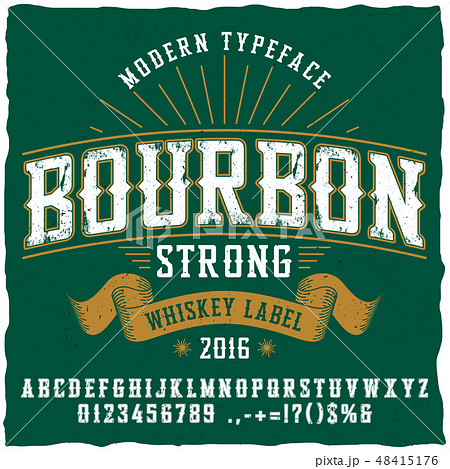 Bourbon Whiskey Typeface Poster Bourbon Whiskey Typeface Poster 48415176