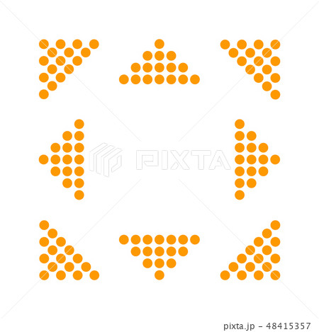 Orange arrows in 8/eight different directions 48415357
