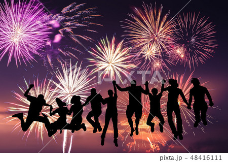 Friends are Happy Holiday Fireworks 48416111