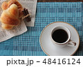 コーヒーとクロワッサン 48416124