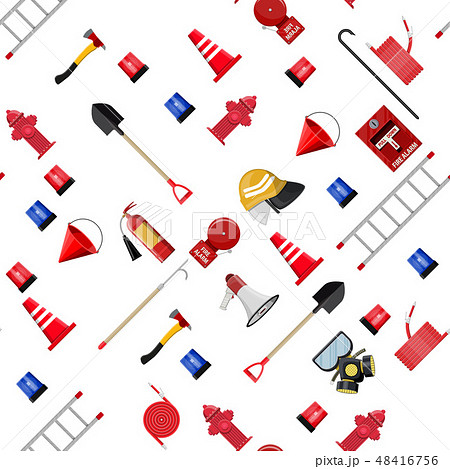 Seamless firefighting set pattern. 48416756
