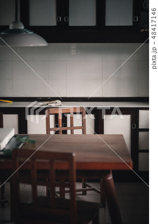 Abstract scene of old dinning room 48417146