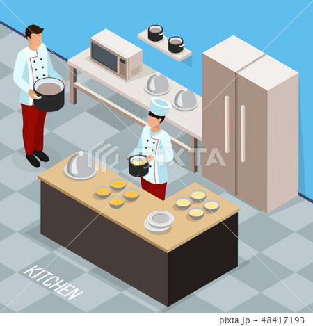 Chef Profession Isometric Composition 48417193