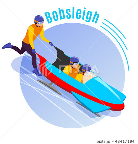 Bobsleigh Round Background 48417194