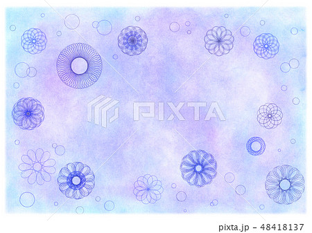 手書き なつかしい ぐるぐる定規 背景 １c のイラスト素材