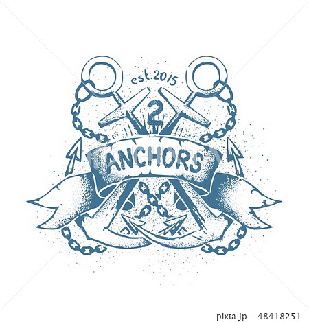 Crossed Anchors Graphic Icon Stock Vector  Illustration of iron logo  195577814