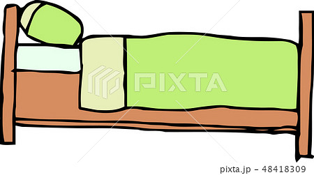 ベッド イラスト 手描き ラフスケッチ 寝具 寝室のイラスト素材 48418309 Pixta