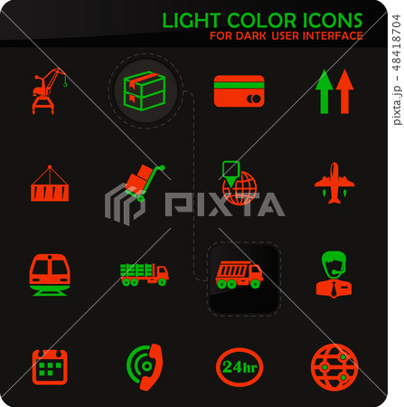 Logistic icons set 48418704