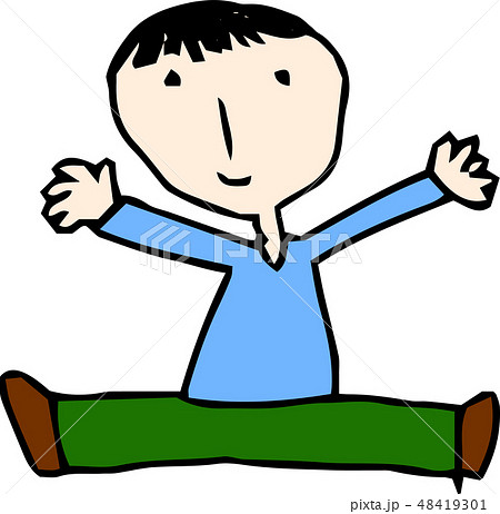 子供　落書き　ラフスケッチ　下手な　かわいい 48419301