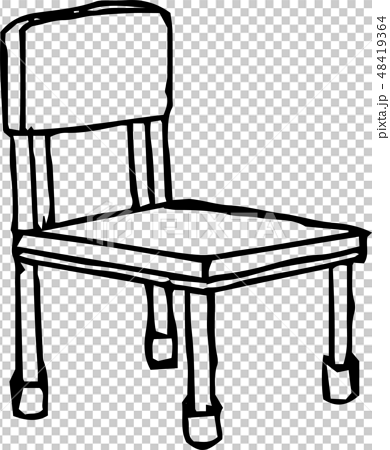 Sketch chair in linear style outline drawing Vector Image