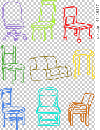 椅子手繪粗草圖 48419377